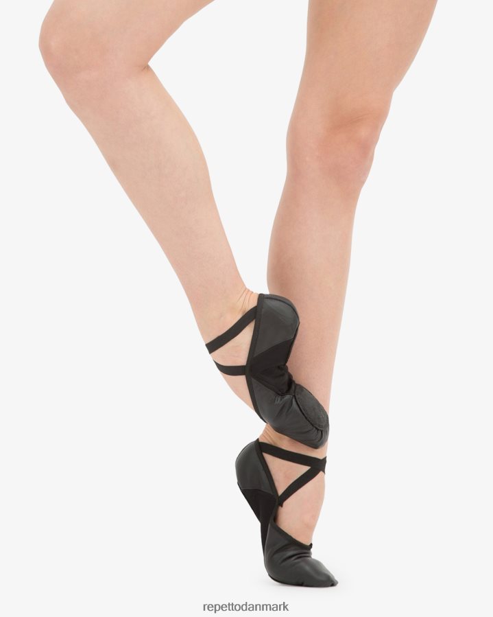 Repetto professionelle bløde balletsko med splitsål Kvinder sort fodtøj FH8P2B600