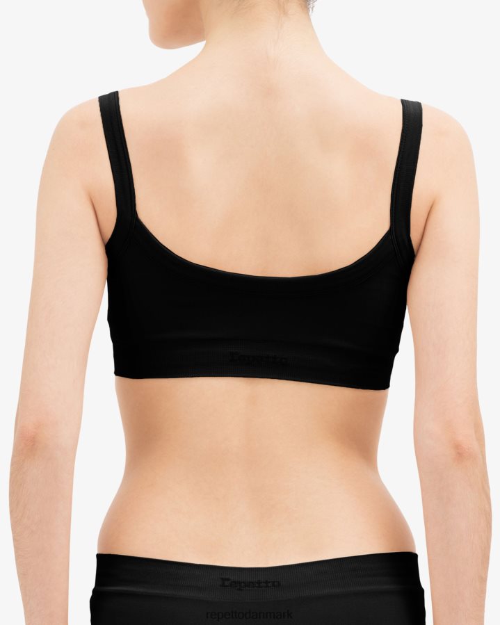 Repetto sømløs cropped top Kvinder sort tøj FH8P2B621