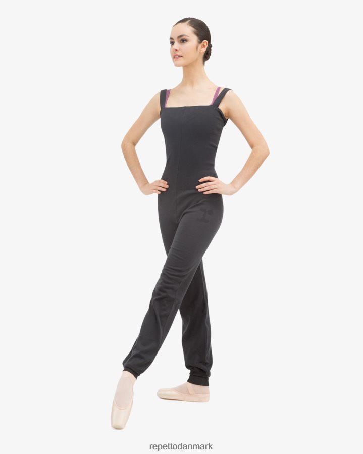 Repetto jumpsuit med store stropper Kvinder antracitgrå tøj FH8P2B530