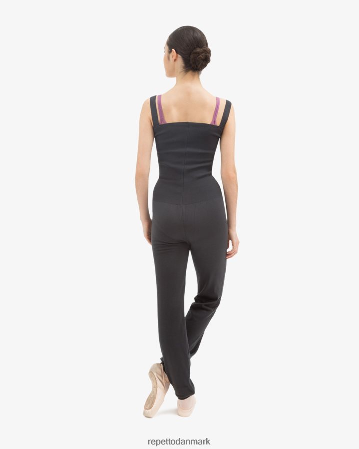 Repetto jumpsuit med store stropper Kvinder antracitgrå tøj FH8P2B530