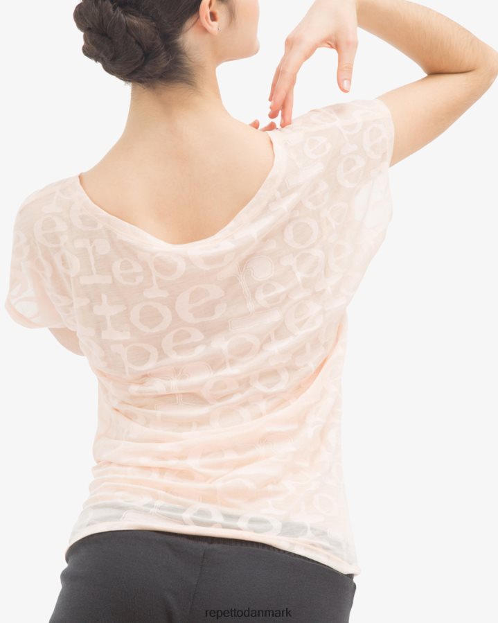 Repetto gennemsigtig t-shirt Kvinder kronblad pink tøj FH8P2B551