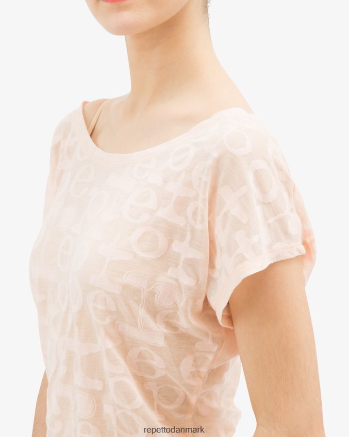 Repetto gennemsigtig t-shirt Kvinder kronblad pink tøj FH8P2B551
