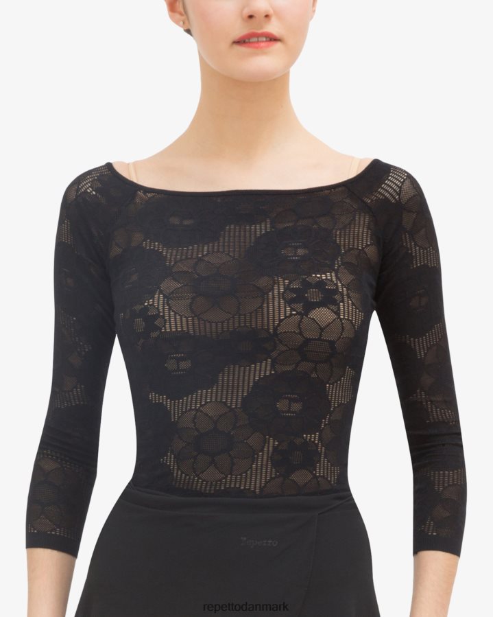 Repetto langærmet top i rosetblonde Kvinder sort tøj FH8P2B555