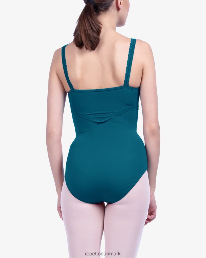 Repetto fancy finish detaljer trikot Kvinder påfuglegrøn tøj FH8P2B464