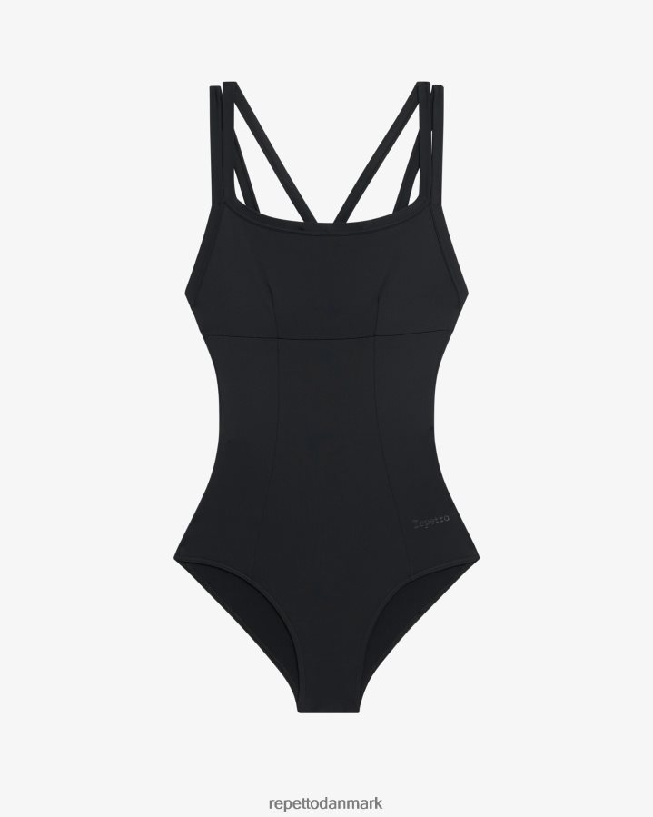 Repetto tynde stropper krydset front trikot Kvinder sort tøj FH8P2B470