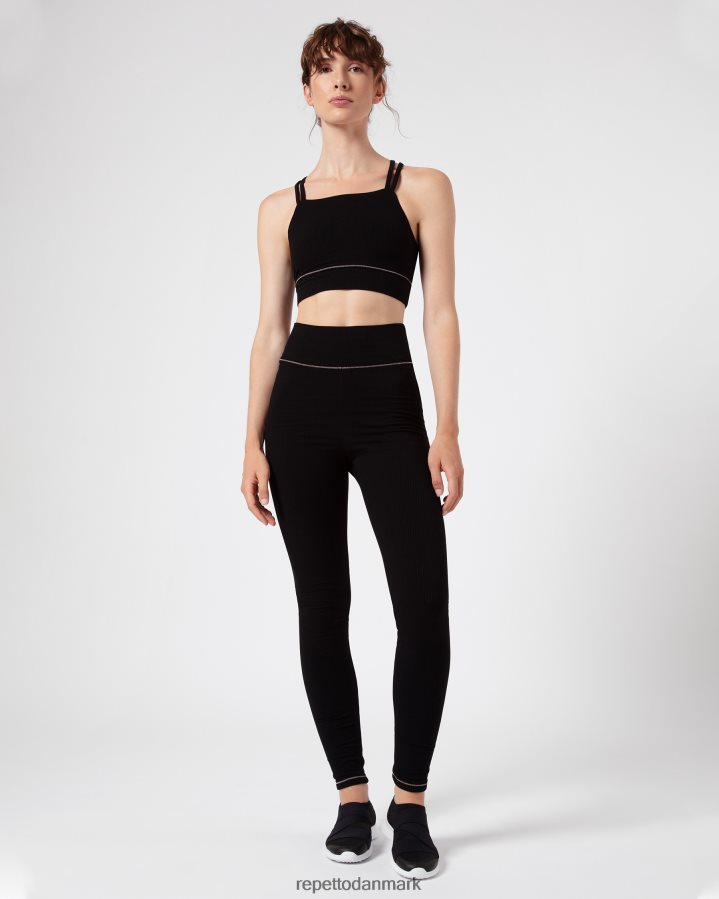 Repetto ribbet bh med tynde stropper Kvinder sort tøj FH8P2B302