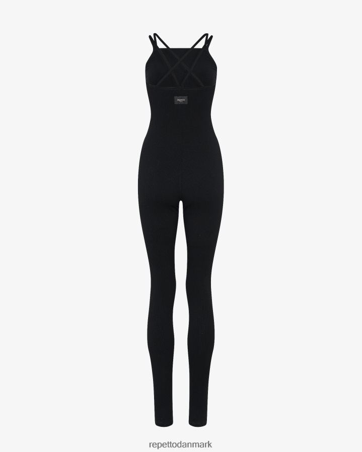 Repetto ribbet jumpsuit Kvinder sort tøj FH8P2B369
