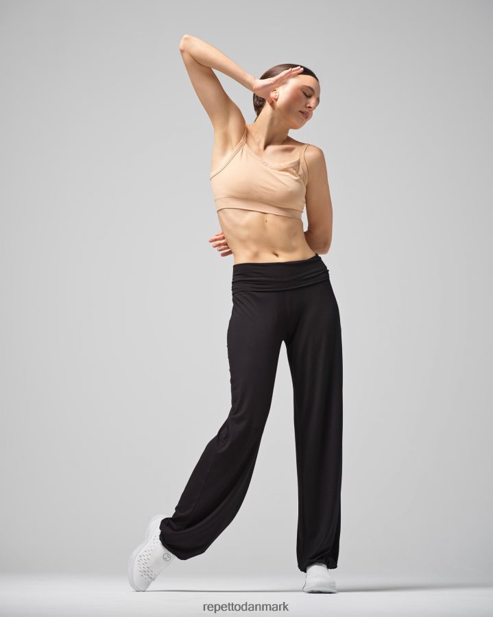 Repetto viskose jazzbukser med fold over linningen Kvinder sort tøj FH8P2B373