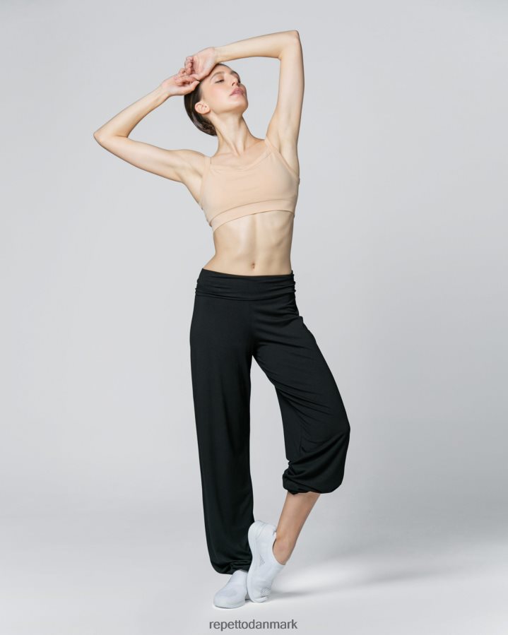 Repetto viskose jazzbukser med fold over linningen Kvinder sort tøj FH8P2B373