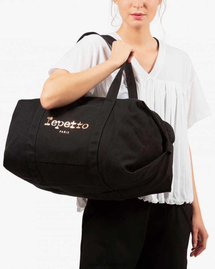 Repetto duffelpose i bomuld str. l Kvinder sort tilbehør FH8P2B418