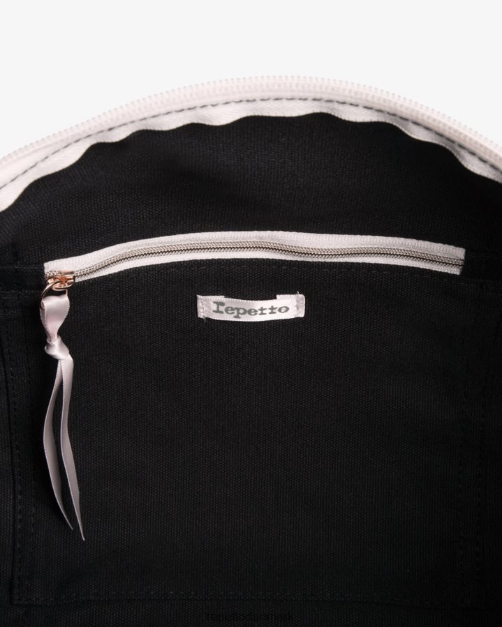 Repetto duffelpose i bomuld str. m Kvinder sort tilbehør FH8P2B406