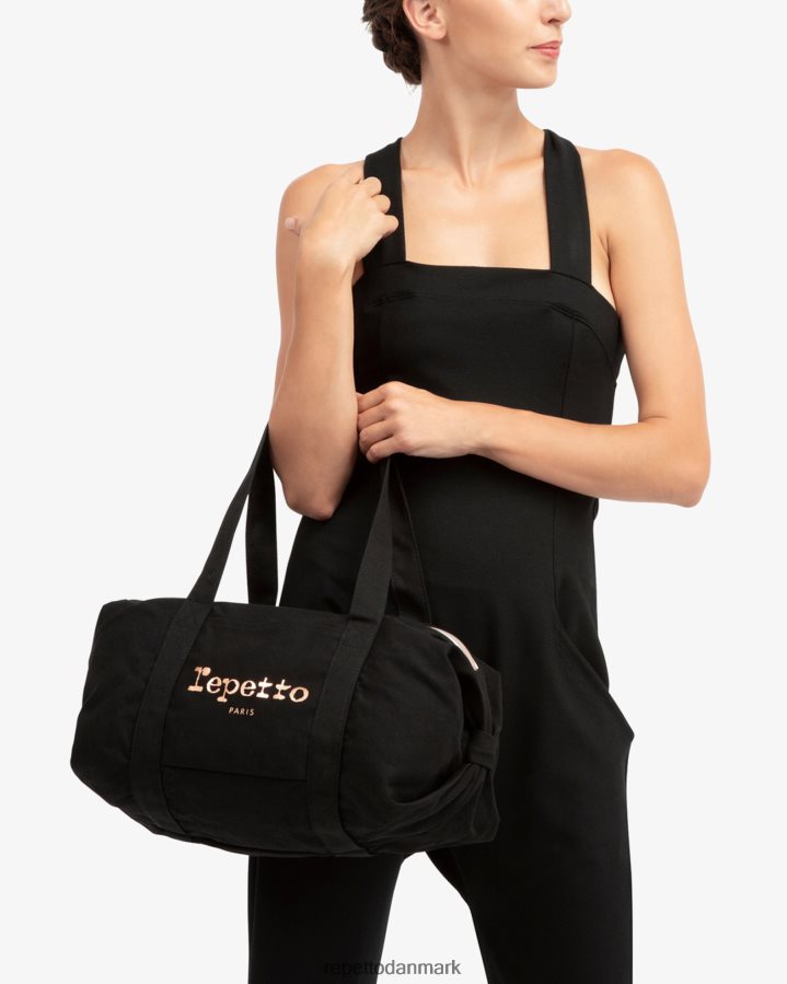 Repetto duffelpose i bomuld str. m Kvinder sort tilbehør FH8P2B406