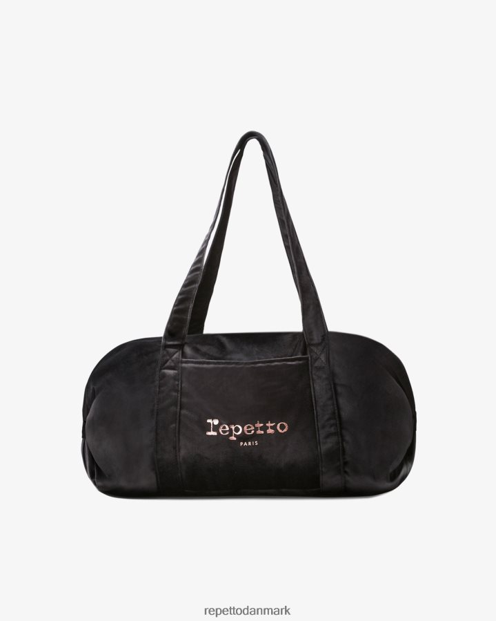 Repetto duffelpose i fløjl str. m Kvinder sort tilbehør FH8P2B408