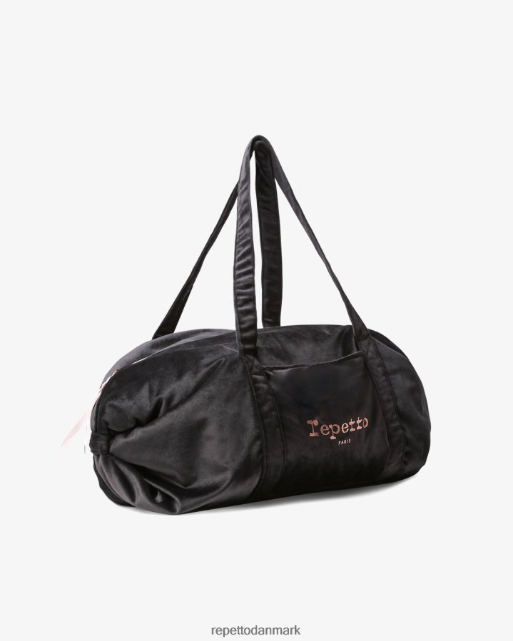 Repetto duffelpose i fløjl str. m Kvinder sort tilbehør FH8P2B408