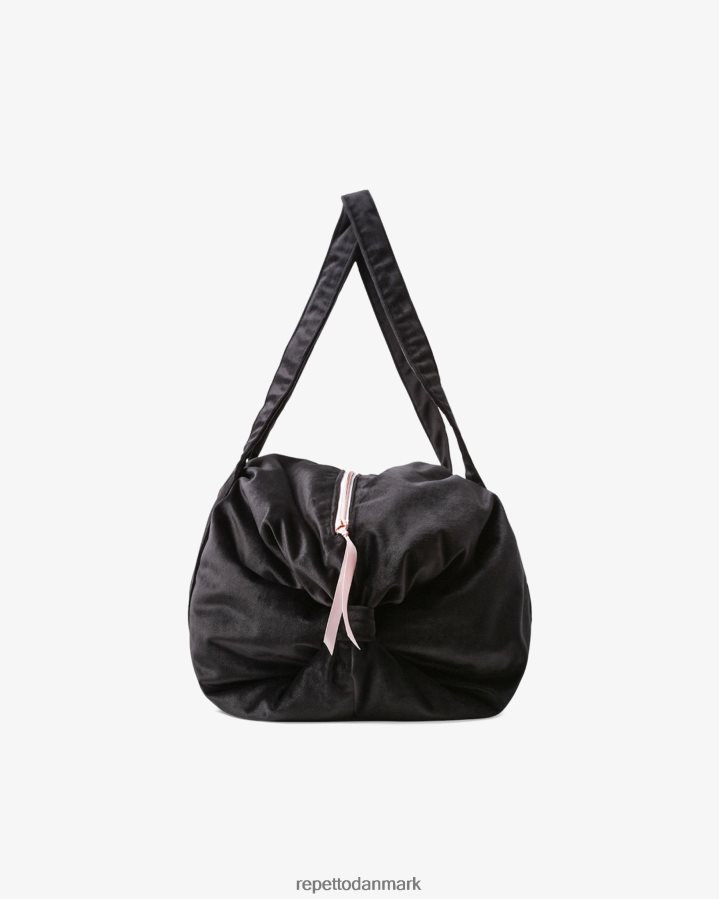 Repetto duffelpose i fløjl str. m Kvinder sort tilbehør FH8P2B408