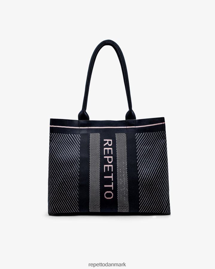 Repetto indkøbspose Kvinder sort og kronbladsrosa tilbehør FH8P2B422