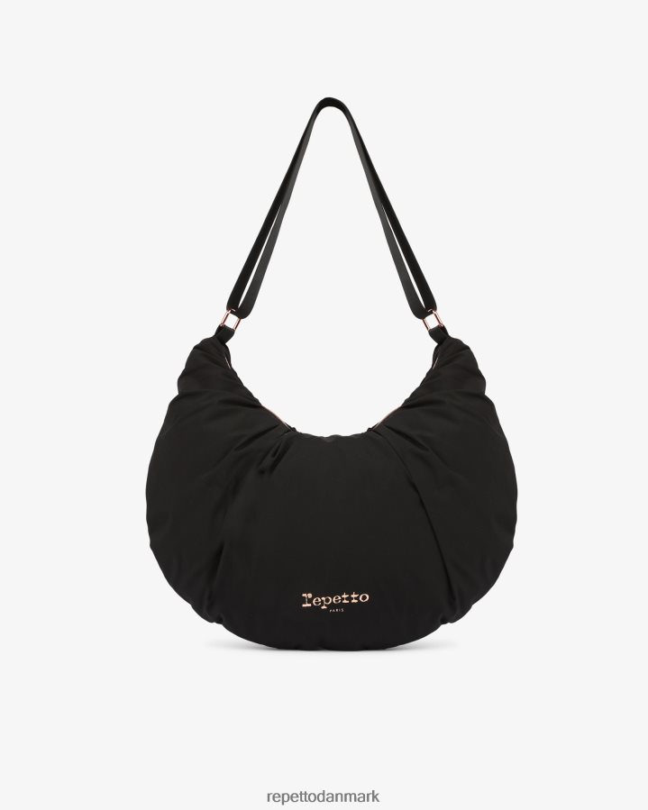 Repetto lune polstret nylon halvmåne taske Kvinder sort tilbehør FH8P2B427