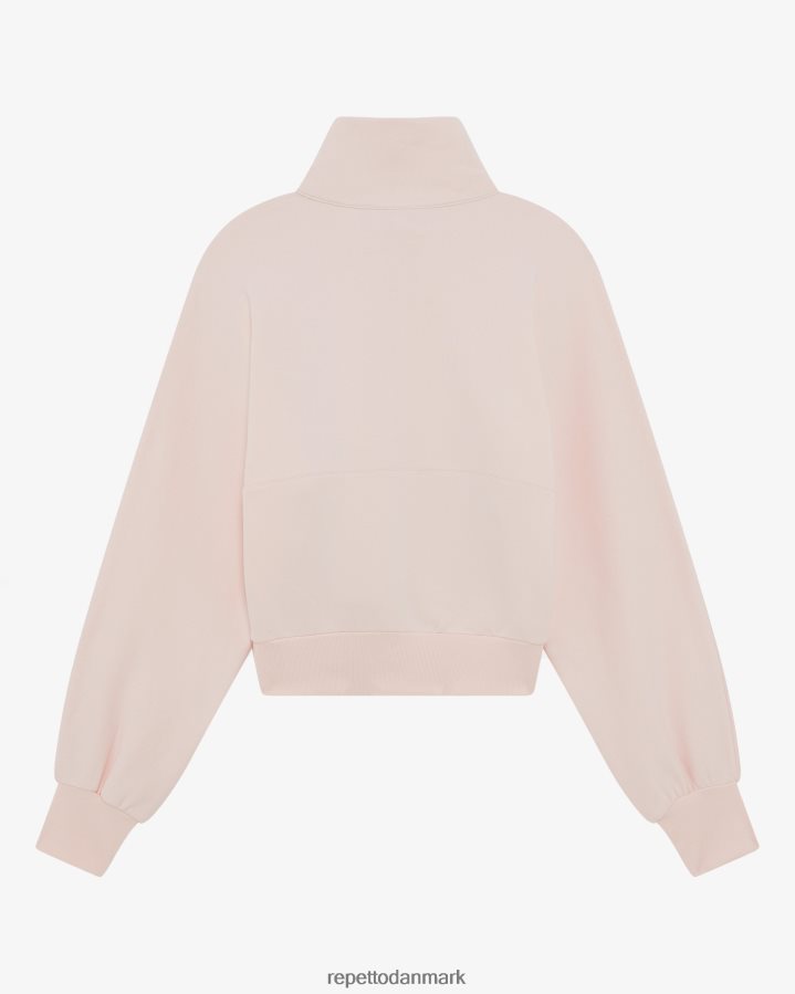 Repetto sweatshirt med halv lynlås Kvinder kridt lyserød tøj FH8P2B359