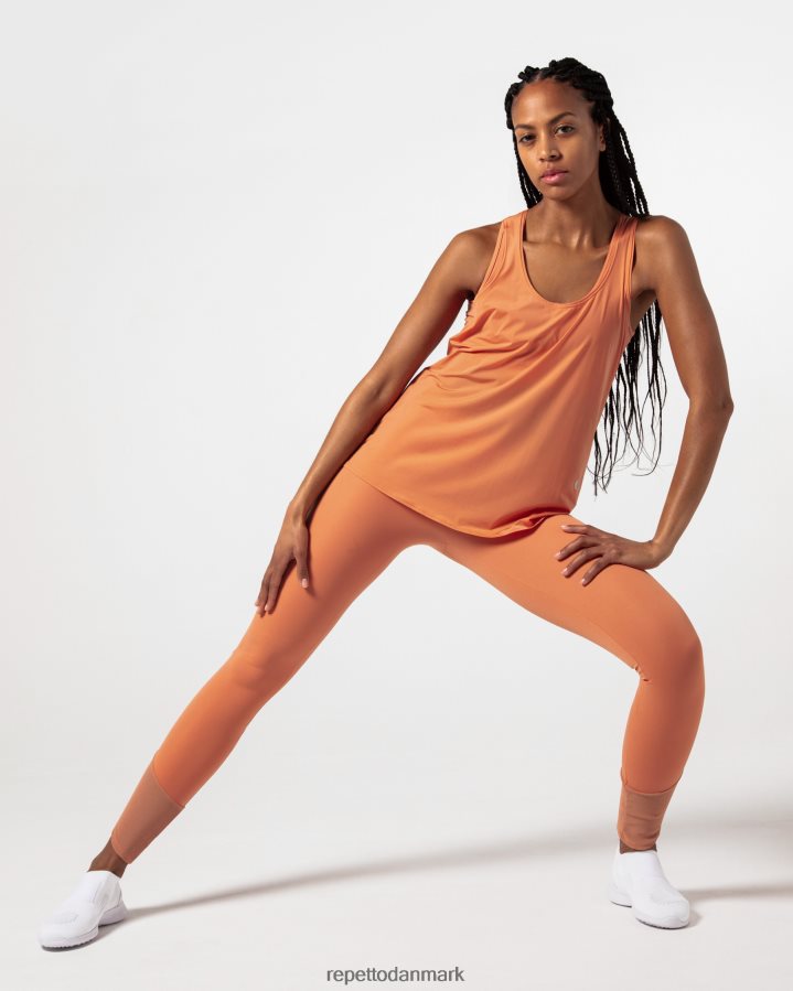 Repetto aktiv silke tank top Kvinder bronze orange tøj FH8P2B323