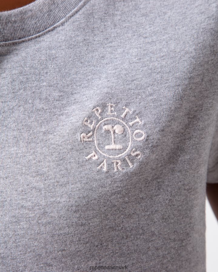 Repetto r logo t-shirt Kvinder meleret lysegrå tøj FH8P2B316