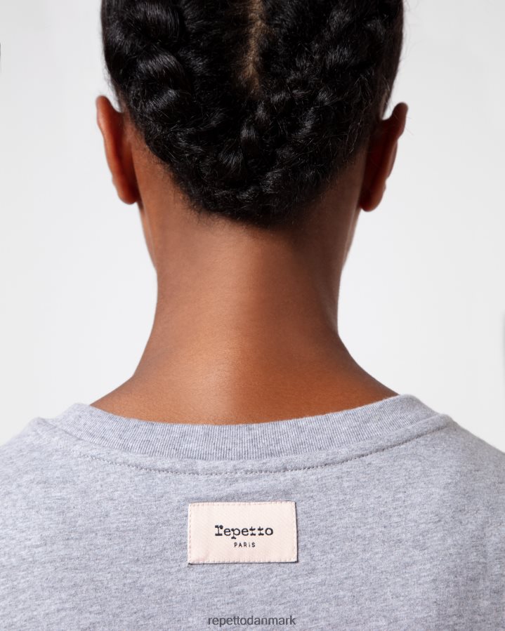 Repetto r logo t-shirt Kvinder meleret lysegrå tøj FH8P2B316