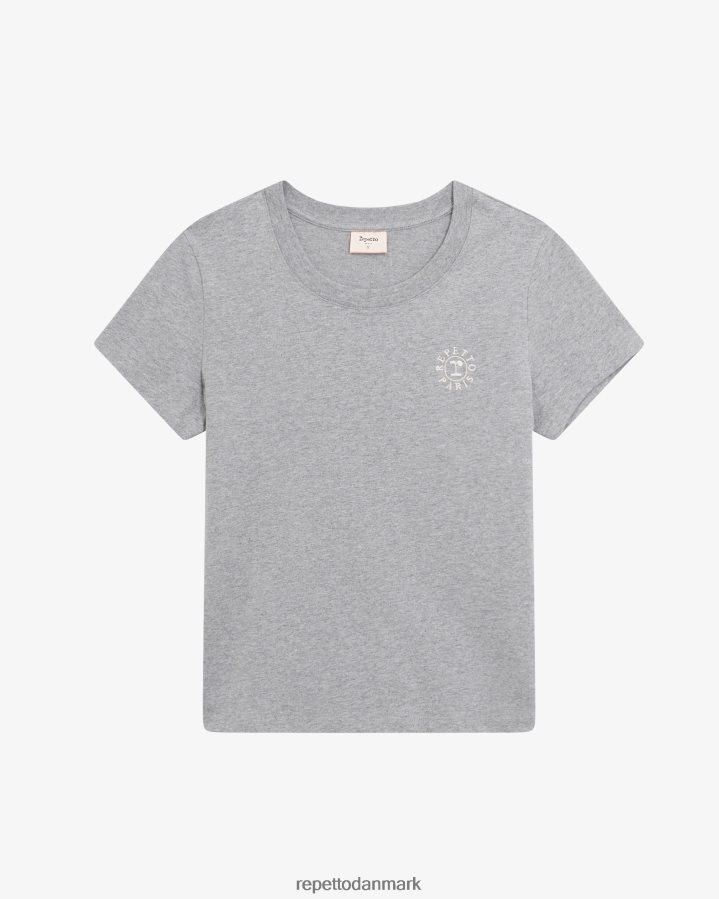Repetto r logo t-shirt Kvinder meleret lysegrå tøj FH8P2B316