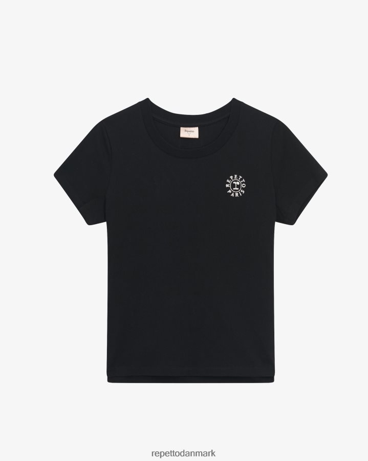 Repetto r logo t-shirt Kvinder sort tøj FH8P2B340