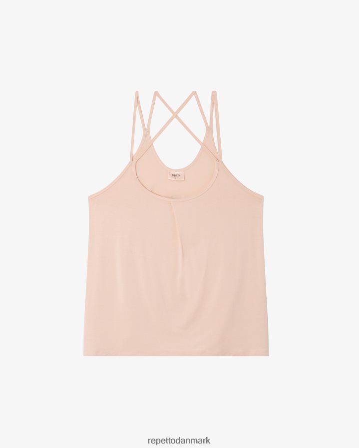 Repetto studio tanktop med tynde stropper Kvinder kronblad pink tøj FH8P2B326
