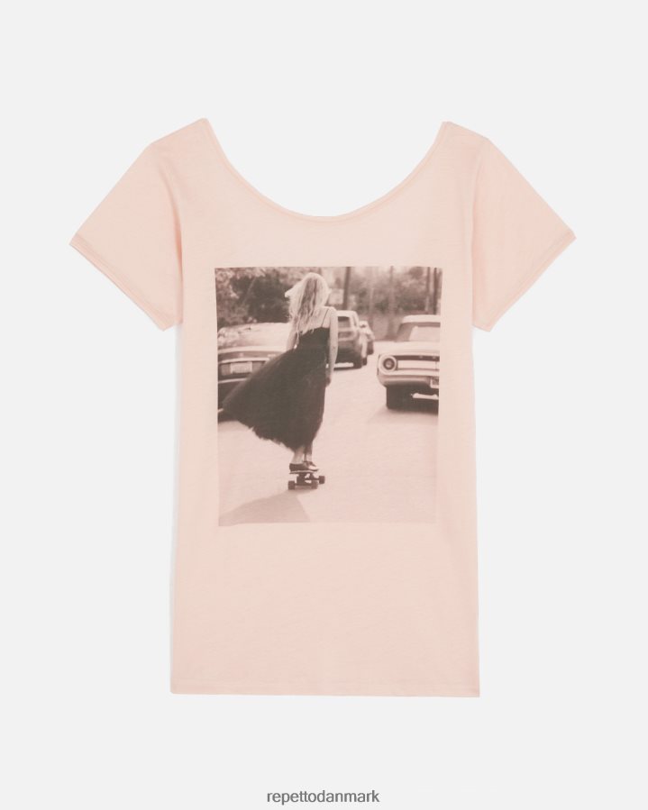Repetto urban ballet t-shirt Kvinder nøgen pink tøj FH8P2B346