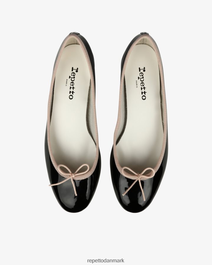 Repetto camille ballerinaer Kvinder sort og ikonisk pink fodtøj FH8P2B55