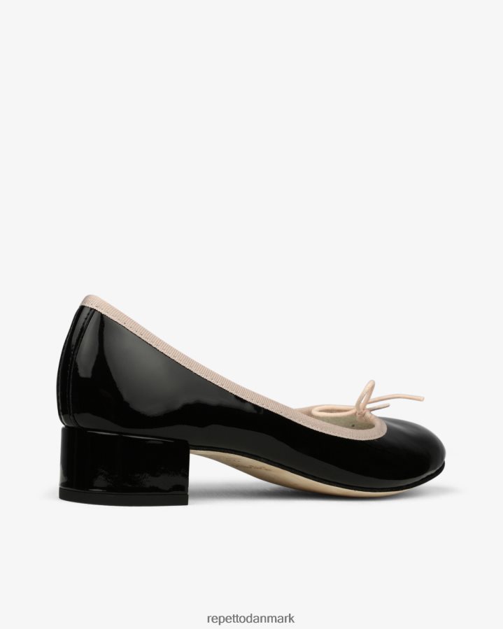 Repetto camille ballerinaer Kvinder sort og ikonisk pink fodtøj FH8P2B55