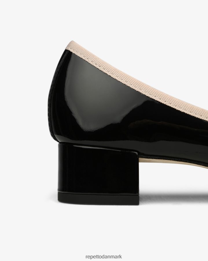 Repetto camille ballerinaer Kvinder sort og ikonisk pink fodtøj FH8P2B55
