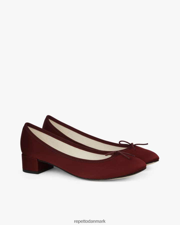 Repetto camille ballerinaer - satin Kvinder pommard rød fodtøj FH8P2B2