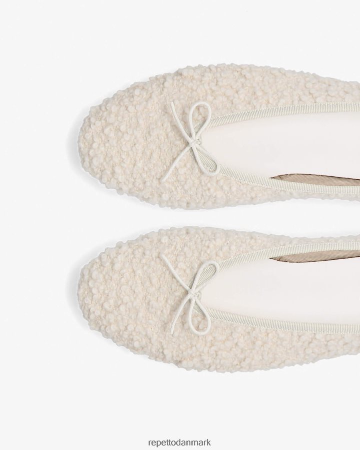 Repetto lilouh ballerinaer - shearling Kvinder kokos hvid fodtøj FH8P2B40
