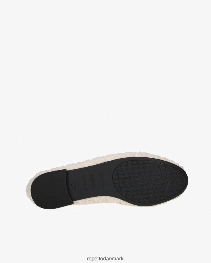 Repetto lilouh ballerinaer - shearling Kvinder kokos hvid fodtøj FH8P2B40