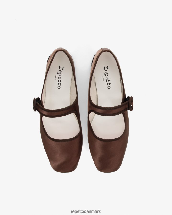 Repetto georgia mary janes - satin Kvinder mokka brun fodtøj FH8P2B150