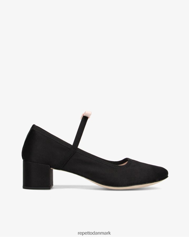 Repetto guillemette mary janes - satin Kvinder sort og ikonisk pink fodtøj FH8P2B152