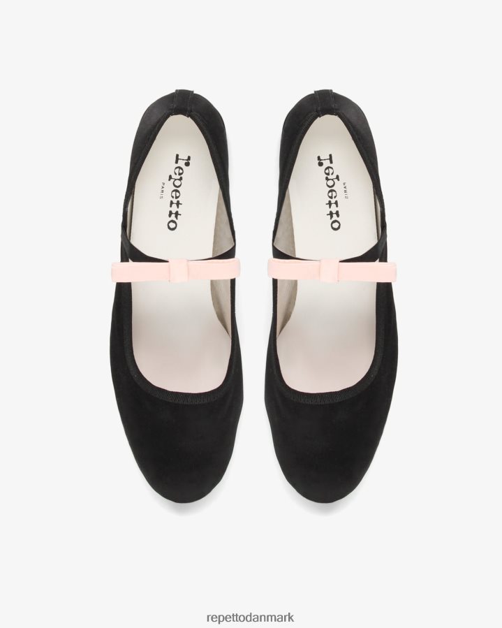 Repetto guillemette mary janes - satin Kvinder sort og ikonisk pink fodtøj FH8P2B152