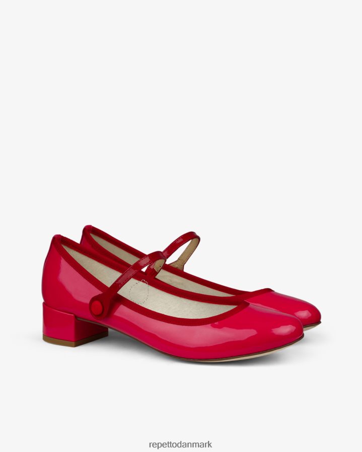 Repetto rose mary janes Kvinder hindbærrosa og flammende rød fodtøj FH8P2B166