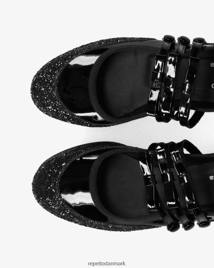 Repetto x noir kei ninomiya - glitter platform mary janes Kvinder sort fodtøj FH8P2B160