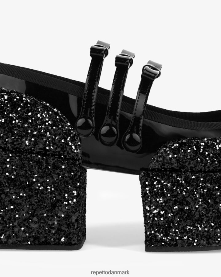 Repetto x noir kei ninomiya - glitter platform mary janes Kvinder sort fodtøj FH8P2B160