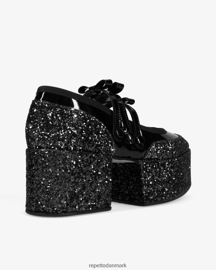 Repetto x noir kei ninomiya - glitter platform mary janes Kvinder sort fodtøj FH8P2B160