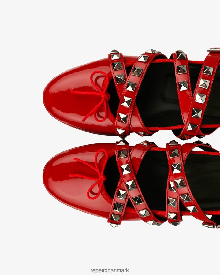 Repetto x noir kei ninomiya - platform mary janes med nitterrem Kvinder flammende rød fodtøj FH8P2B183