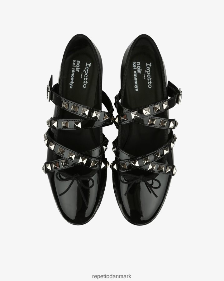 Repetto x noir kei ninomiya - platform mary janes med nitterrem Kvinder sort fodtøj FH8P2B182