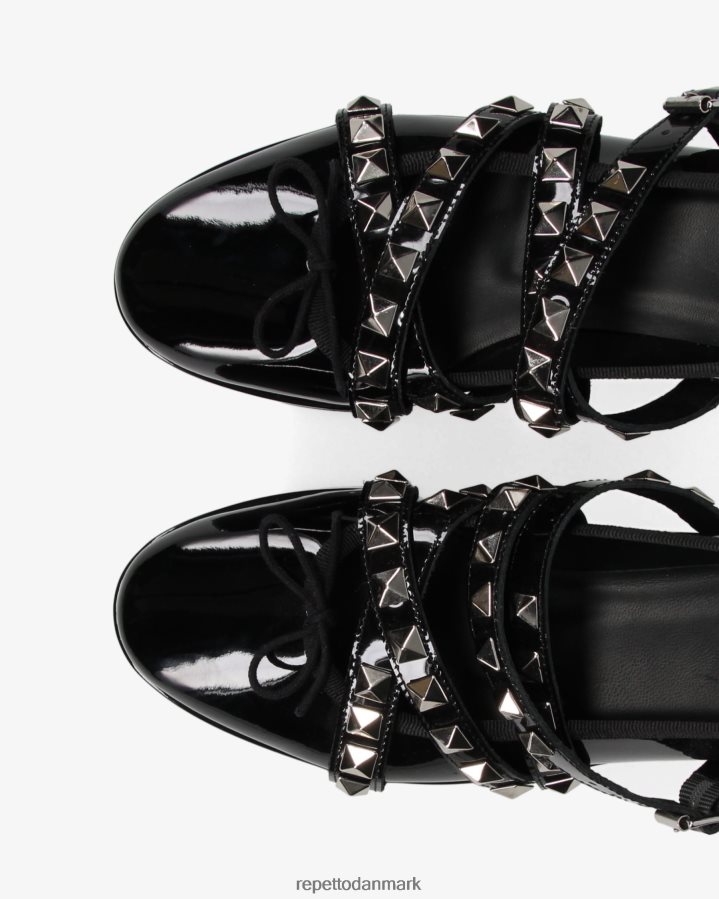 Repetto x noir kei ninomiya - platform mary janes med nitterrem Kvinder sort fodtøj FH8P2B182