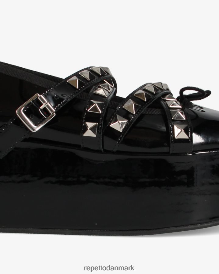 Repetto x noir kei ninomiya - platform mary janes med nitterrem Kvinder sort fodtøj FH8P2B182