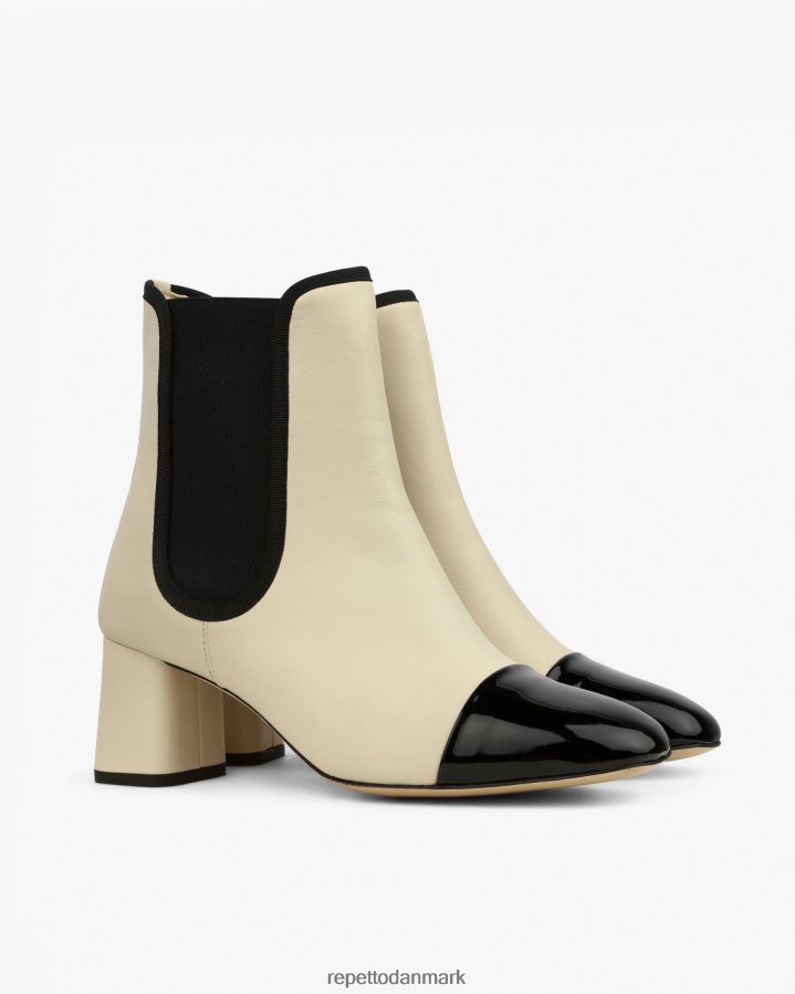Repetto melissa ankelstøvler Kvinder svane beige og sort fodtøj FH8P2B193